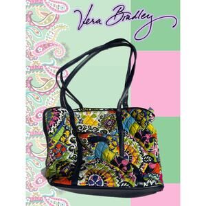VERA BRADLEY Large Trimmed Tote — Rio Pattern Shoulder Bag